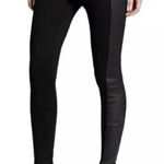Alice + Olivia  Size 2 Black Front Zip Leather Ponte Combo Leggings C000122264 Photo 0