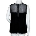 Loft Shirt Women Small Black Mesh Lace Blouse Neutral Minimal Gothic Whismygoth Photo 3