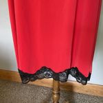Cacique  Sexy Nightie Sz 22/24 Red Black Lace Slip Dress Honeymoon Cocktails Photo 7