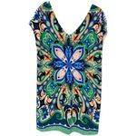 Maeve Anthropologie  Folksong Novelty Floral Bird‎ Print Shift Dress Size Large Photo 3