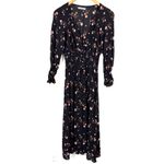 Reformation  Fia Dress - Romy Black Pink Floral Photo 6