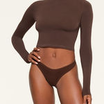 SKIMS NWOT  New Vintage Cropped Long Sleeve T-Shirt in Cocoa Photo 0
