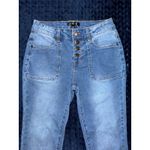 Daily Thread Women's Flare Jeans Front Pockets Button Fly‎ Light Wash Denim Sz 4 Blue Photo 1