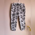 Charter Club  Denim Jeans Women’s Size 10p Bristol Skinny Ankle Black White Print Photo 1