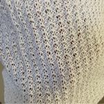 Lou & grey open knit fringe hem sleeve short sleeve top Sz Small Photo 8