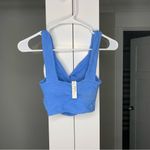 Madewell NWT Cutout Knot-Front Crop Tank Top Oasis Blue Photo 2