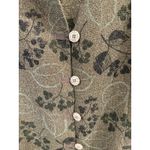 Christopher & Banks  Womens Blazer Jacket Green Floral Long Sleeve Pockets L Photo 4