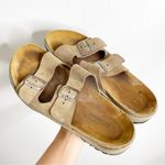 NAOT Santa Barbara Brown Suede Slide Sandals Size 12 Tan Photo 0