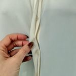 The Kooples White Crepe Leather Detail Floral Lace Long Sleeve Button Down Blouse XS Photo 11