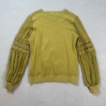 Siani Milano Sweater Olive Green M Women Crew Neck Bishop Sleeve Embroidered Size M Photo 1