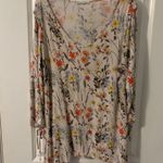 Ava James  Floral Blouse - Cream, Orange, Yellow, Sz L Photo 0