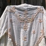NEW Bubys Cotton White/Cream Embroidered lace top Blouse S White Photo 5