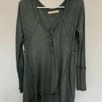 We The Free Free People  People Citrine Green Thermal Swing Henley Top Tunic Photo 1