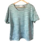 Alfred Dunner  textured metallic pastel floral knit top size large Photo 0