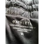 Athleta Black Gray Camo Printed Mesh Racer Run Short 4" Women's XL Photo 2