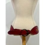American Vintage Women’s Vintage Y2K Faux Leather Boho Studded Rhinestone Hip Belt M Red Photo 3