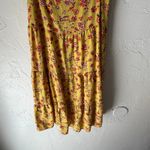 Old Navy  Women's Size Medium Yellow Floral Mini Soft‎ Rayon Tiered Dress Photo 2