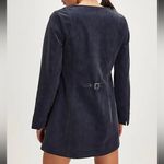Free People #35 NWT  Bradley Faux Suede Mini Dress in Deeper Iris Photo 3