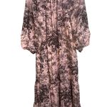 Tuckernuck Pink Black Pressed Powder Toile Lyles Dress Maxi Cottagecore Prarie Size M Photo 12