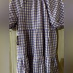 English Factory  Tiered Gingham Dress- Lavender Photo 1