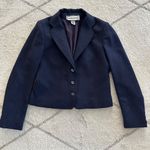 Vintage 60s/70s Bobby Brooks Wool Blend Cropped Navy Blazer Blue Size XS Photo 1