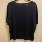 Talbots  Embellished Floral Pansy Short Sleeve Navy Blue Sweater Size 2X Photo 6