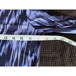 Michael Kors  Long Bell Sleeve Navy/Blue Dress Abstract‎ Size XS Split Neck Photo 7