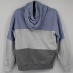 Aritzia TNA Color Block Pullover Hoodie Sweatshirt Blue Grey White Pocket Small Photo 3