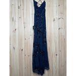 Lulus NWT  Valhalla Navy Blue Sequin Lace-Up Maxi Dress Banquet Gala NYE Glam L Photo 5