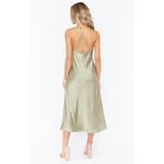 Show Me Your Mumu  Verona Cowl Moss Green Luxe Satin Midi Bridesmaid Dress Photo 2