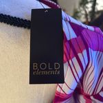 Bold Elements  NWT Pink & Red Floral MIDI Dress 22-24 p2p 39”L 9”Sleeve Photo 8