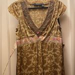 Silk midi dress Tan Size 8 Photo 3
