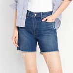 Old Navy  OG High Rise Cut Off Jean Shorts Straight NEW 5” Inseam Size 10 Photo 0
