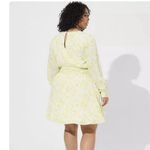 Torrid  White Neon Green Washable Gauze Long Sleeve Skater Dress Size 3X‎ Photo 1