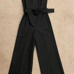 Theory Belted Wood Blend Jumpsuit, Black, Size 4, NWOT Photo 9