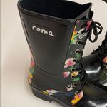Roma Epaga' Floral Rain Boot size 8 Black Photo 2