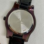 Anne Klein  women black tone watch 35mm round quartz analog size 5.5” running Photo 5