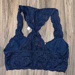 Free People  Lace Bralette in Navy Blue Photo 1