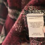 Hem & Thread Fringe Plaid wool zip peplum Jacket red green size medium Photo 2