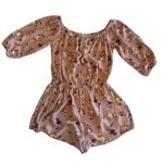 Haute Monde  Floral Romper Off Shoulder Elastic Waist Casual‎ Cute Comfy Size S Photo 2