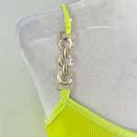 Pretty Little Thing New  Chain Strap Ribbed Ruched Asymmetric Dress Lime Size 8 Photo 7