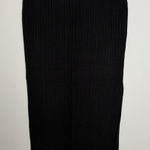 House of Harlow 1960 Black Ribbed Pencil Skirt Size Large Side Slit Mid Length Photo 0