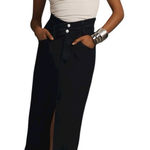 Anthropologie  Pilcro The Arden Double Waist Midi Skirt Dark Denim Size 14 NEW Photo 0