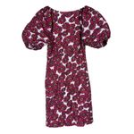 ZARA  Pink Gerbera Daisy Floral Puff Sleeve Boho Smocked Mini Dress Photo 4