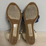 Coach  women’s blue floral denim wedge sandals size 7.5 Photo 5