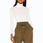 Free People Waffle Knit All You Want White Turtleneck Bodysuit Size M Photo 1