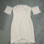 Endless Rose  Frayed Trim Dress in Ivory Size XS Photo 1