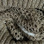 Minnie Rose Women’s Size S Gold Silver Bronze Metallic Loose Knit Sweater Photo 6