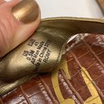 Sam Edelman Romy Tan Cream Camel Faux Patent Leather Wedge Sandal S-116 Sz 9.5 Photo 8