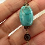 Turquoise and red tigers eye long Necklace Photo 5